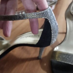 Like New, Black and Gold Glitter Heels. Price Is Firm